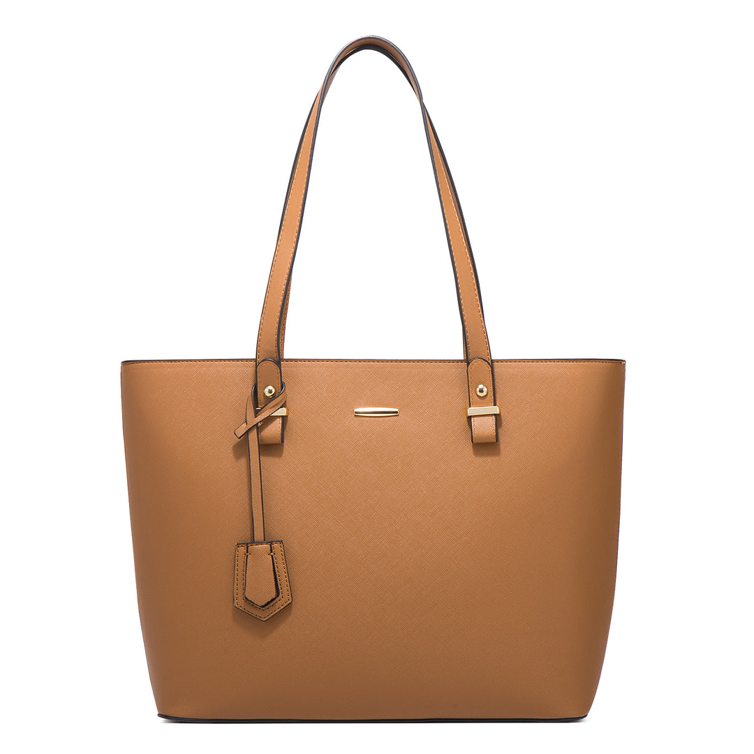 Four Piece Large Tote Bag - Tan