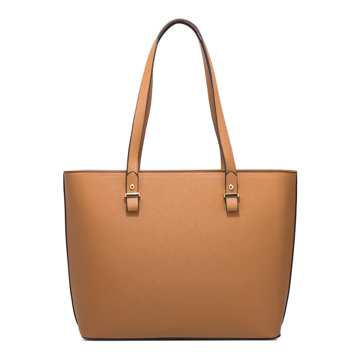 Four Piece Large Tote Bag - Tan