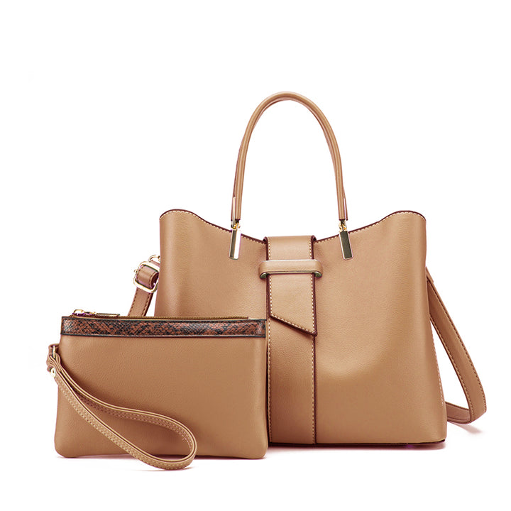 Two Piece Tote Bag - Khaki