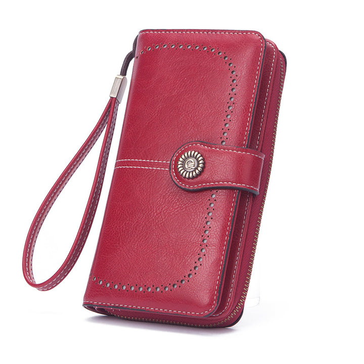 Vintage Multilayer Women Wallet - Red