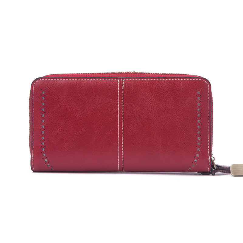 Vintage Multilayer Women Wallet - Red