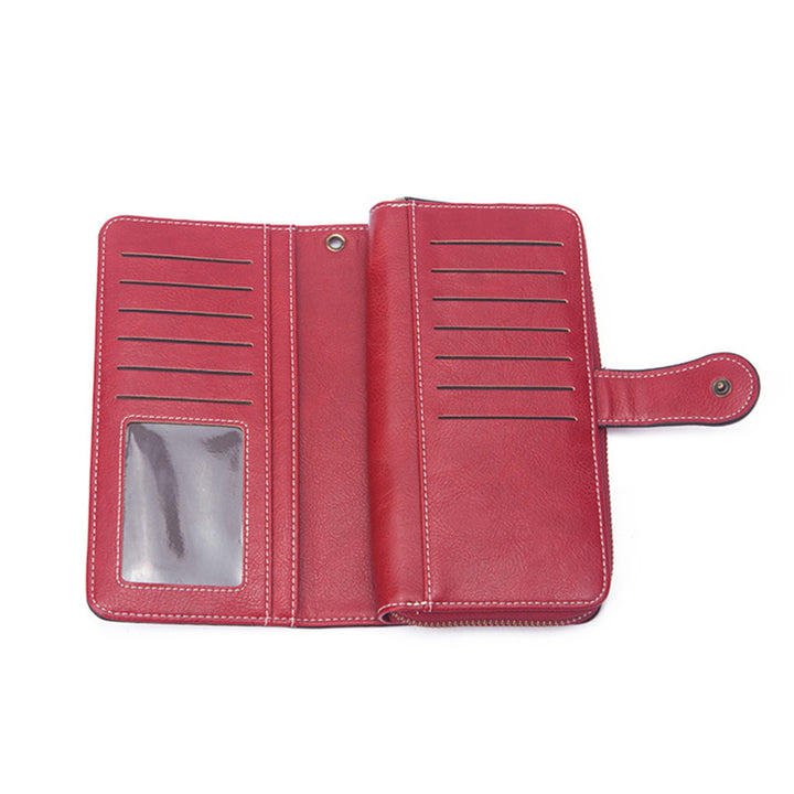 Vintage Multilayer Women Wallet - Red