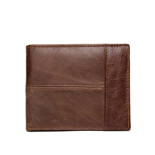 Men's Leather Multilayer Wallet - Brown