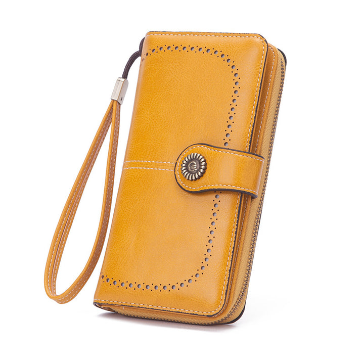 Vintage Multilayer Women Wallet - Yellow