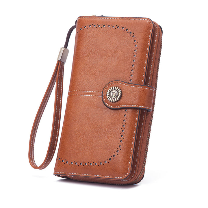 Vintage Multilayer Women Wallet - Brown