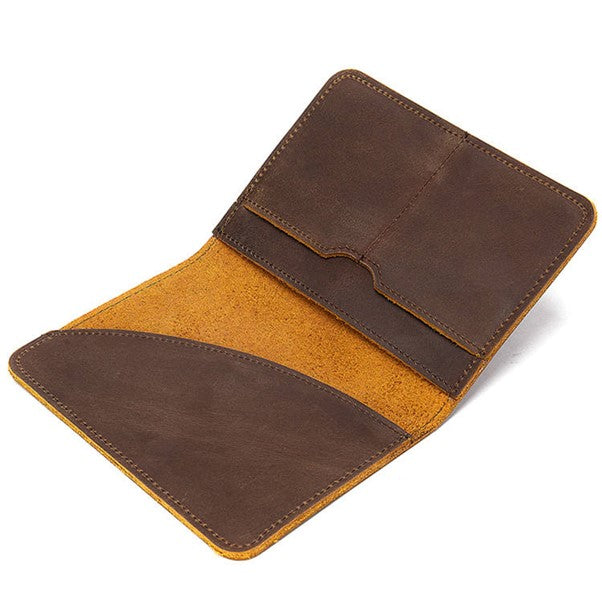 Leather Passport Holder - Coffee