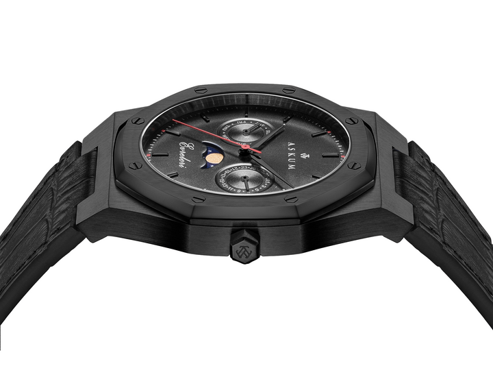 Evreleri Chronograph Leather - Gun Metal