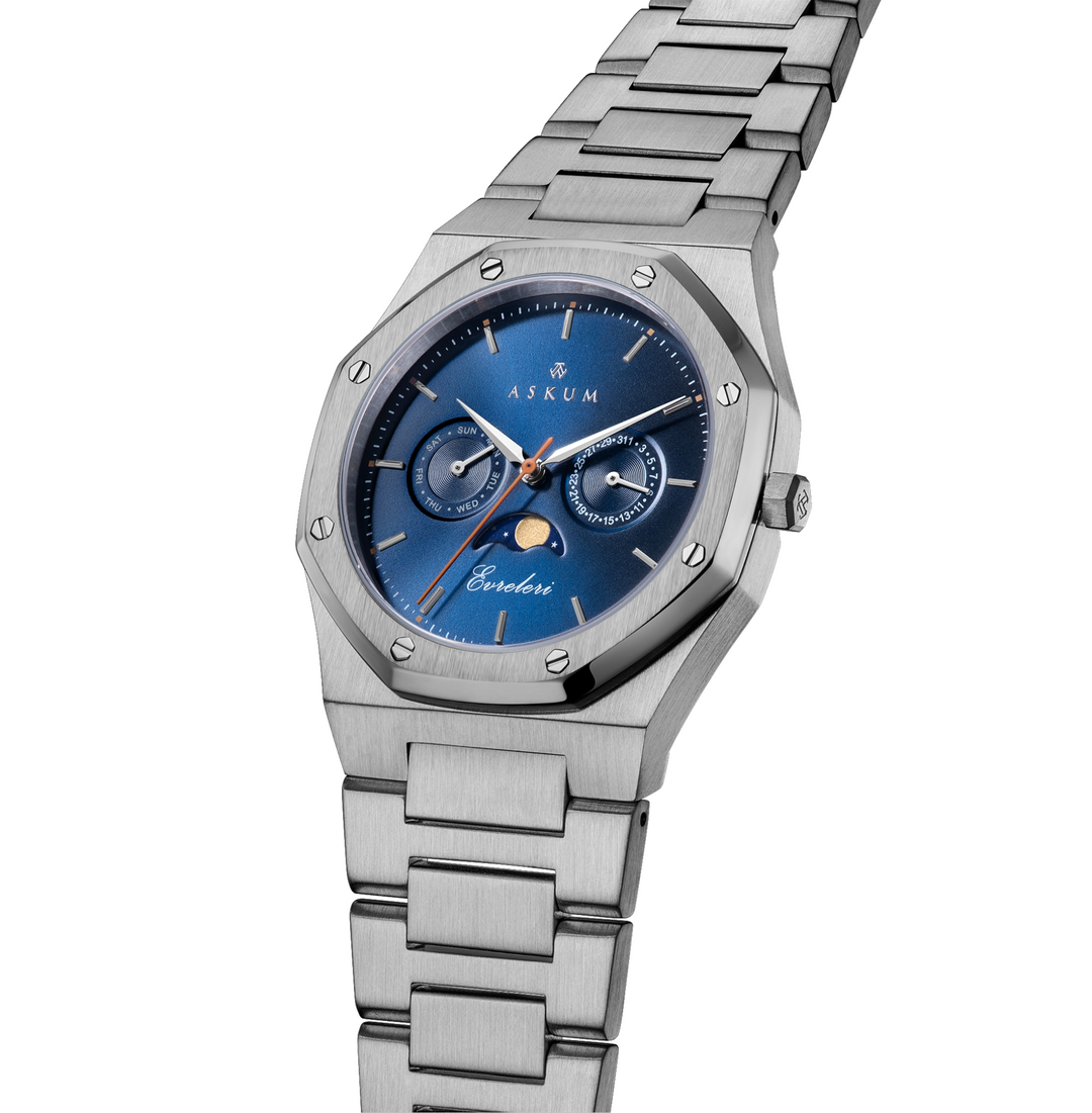 Evreleri Chronograph - Silver Blue