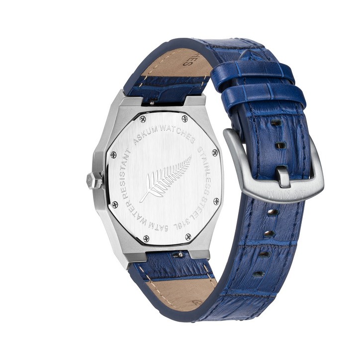 Evreleri Chronograph Leather - Silver Blue